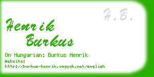 henrik burkus business card